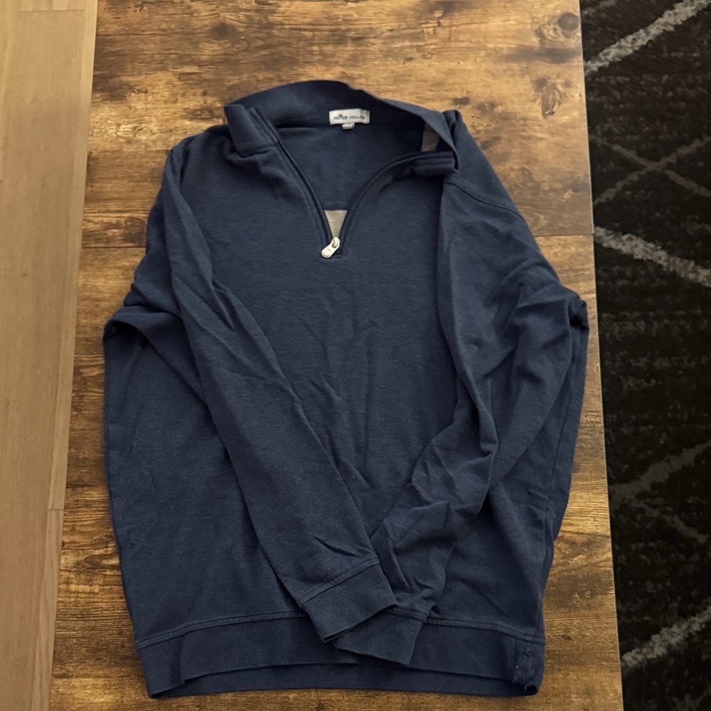 Peter Millar Navy Zip-Up Sweater